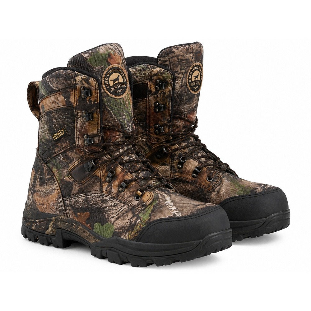 Irish Setter Red Wing Hunting Boots Mens 10.5D Camo 800g Thinsulate 3859 Rugged